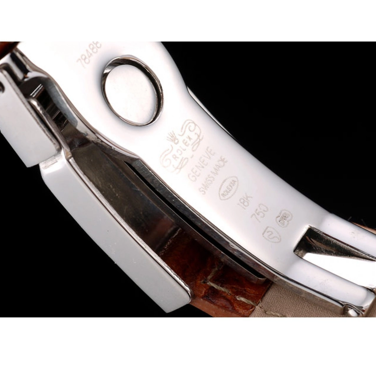 AAA Replica Watches Strap Tachymeter Steel Lady Stainless Daytona Leather Case Brown Rolex White Dial 0704